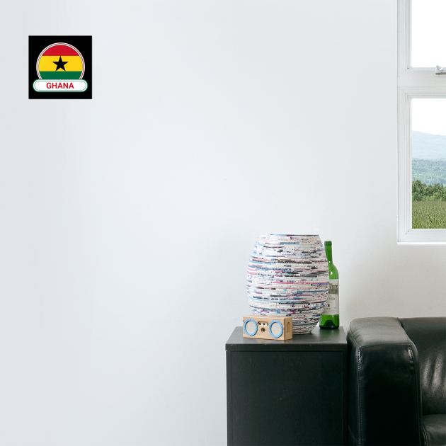 Ghana Country Badge - Ghana Flag by Yesteeyear